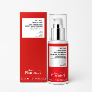 skinPharmacy Crema hidratante de noche antiedad con retinol, reparadora y de efecto reverso, 30 ml.