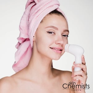 skinChemists Cepillo de limpieza facial y corporal avanzado - 4 cabezales