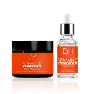 Dr H Sérum facial antiedad con vitamina C 30 ml + Crema hidratante nocturna antiedad con vitamina C 60 ml