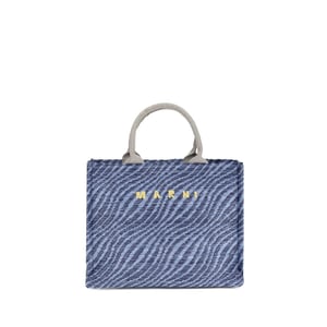 Bolso de hombro de tela azul Marni