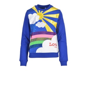 Sudadera de Cuello Redondo con Aplicaciones de Arcoíris