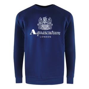 Conjunto De Pantalones Deportivos Azul Marino Con Cuello Redondo De La Vieja Escuela De Aquascutum