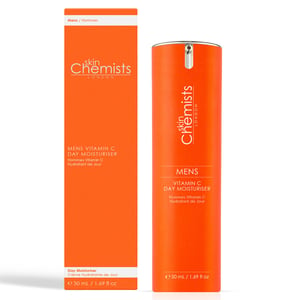 skinChemists Crema hidratante de día antiedad con vitamina C para hombre, 50 ml.