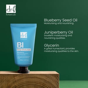 Dr. Botanicals Crema hidratante corporal antioxidante antiedad con arándanos, superalimento, 30 ml
