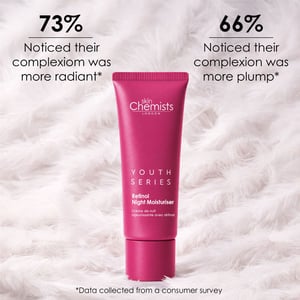 skinChemists Crema hidratante de noche antiedad con retinol y bakuchiol, 50 ml.