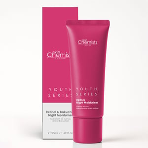 skinChemists Crema hidratante de noche antiedad con retinol y bakuchiol, 50 ml.
