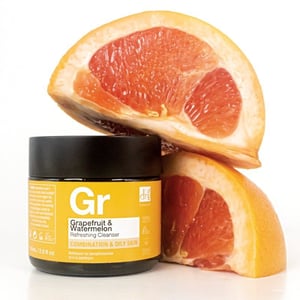 Dr. Botanicals Limpiador facial refrescante antiedad avanzado de pomelo y sandía, 60 ml.