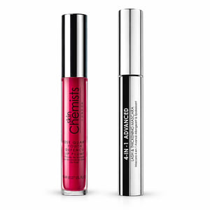 skinChemists Set dúo de luminosidad para pestañas y labios con cuarzo rosa