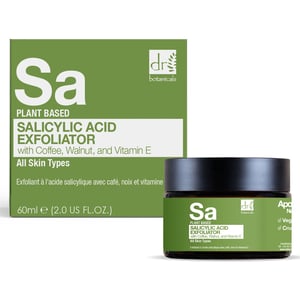 Dr. Botanicals Exfoliante antiedad con ácido salicílico, café, nuez y vitamina E, 60 ml.