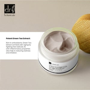 Dr. Botanicals Crema hidratante nocturna antiedad de té verde de 12 horas de duración, 50 ml.