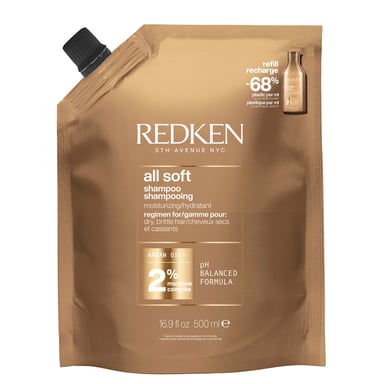Bolsa de Recarga de Champú Redken All Soft para Cabello Suave y Brillante