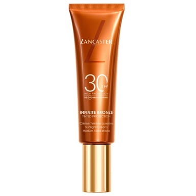 Crema de Protección Solar Tinte Lancaster Infinite Bronze SPF30 para Piel Media/Morada