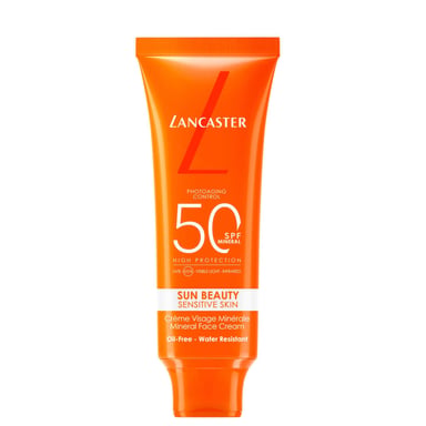 Lancaster Sun Beauty Crema Facial Mineral para Piel Sensible SPF50 - Protección UV Última para Piel Sensible