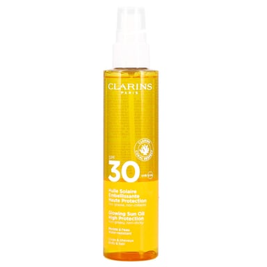Aceite Brillante Solar de Clarins Alta Protección SPF30, 150 ml