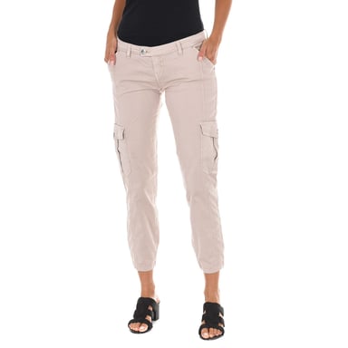Pantalon Largo con bajos de corte estrecho y goma 70DBF0646-R216 mujer