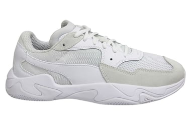 Puma Storm Origin Trainers para hombres White Textile Lace Up Casual Shoes '369770 05