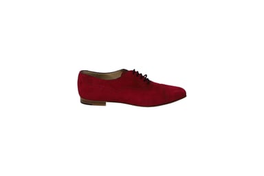 Manolo Blahnik Witney Brogues in Pink Suede