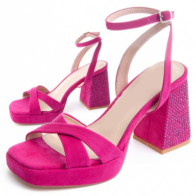 Montevita Sandalia De Tacón Festsand3 En Fuchsia