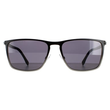 Hugo Boss Rectángulo Hombre Negro Rutenio y Gris Oscuro Boss 1004/S