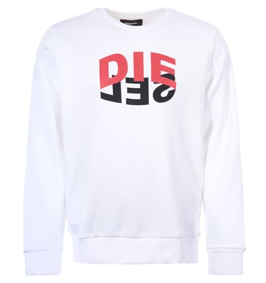 Jersey blanco con logo invertido de Diesel