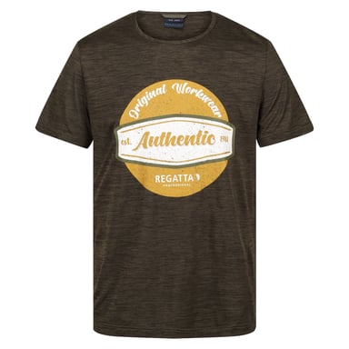 Regatta Mens Original Moisture Wicking T-Shirt (Dark Khaki Marl)