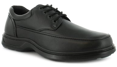 Mens/Gents Black Lace Up Comfort Fit Casual Shoes. Wider Fitting.