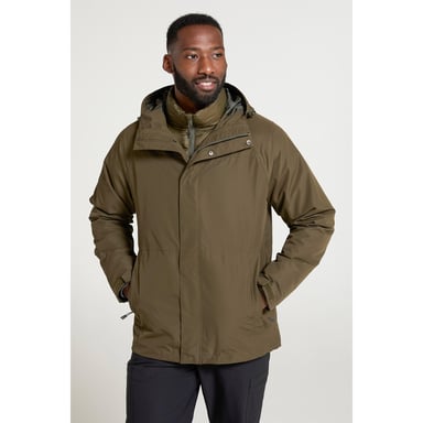 Mountain Warehouse Mens Alaskan 3 In 1 Waterproof Jacket (Khaki)