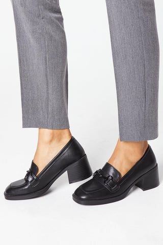 Lolita High Block Heel Snaffle Detail Loafer