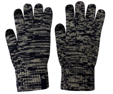Guantes unisex Puma Knit azul gris con pantalla táctil