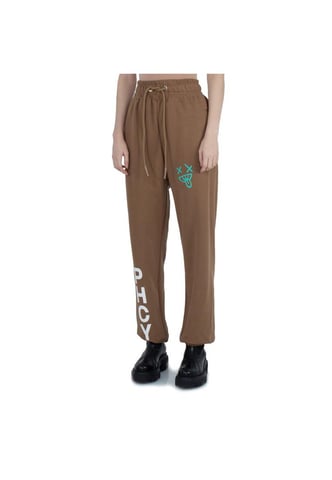 Pantalon De Algodon De Corte Relajado Con Estampado De Logotipo