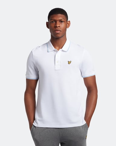 Lyle & Scott Tipped Polo Shirt in White