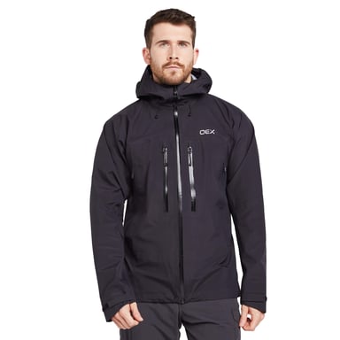 OEX Men's Tirran Waterproof Athletic Fit Jacket with Adjustable Hood, Hiking Raincoat
