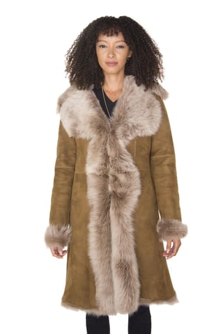 Gabardina de piel de oveja Toscana para mujer - Tbilisi