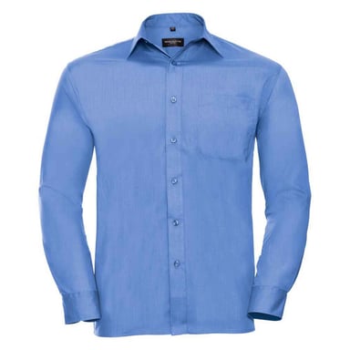 Russell Collection Mens Poplin Easy-Care Formal Shirt (Corporate Blue)