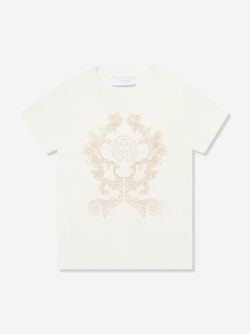 Roberto Cavalli Girls Embroidered Logo T-Shirt in White