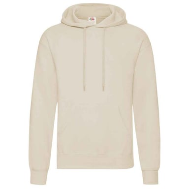Fruit of the Loom Adults Unisex Classic Hooded Sweatshirt (Natural)