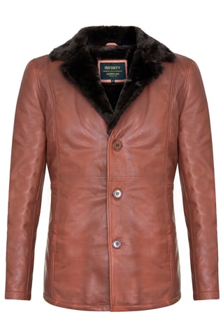 Chaqueta de cuero tipo blazer para hombre - Pablo