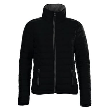 SOLS Womens/Ladies Ride Padded Water Repellent Jacket (Black)