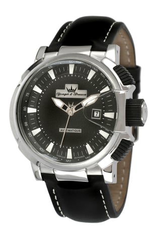 Reloj Yonger con esfera negra y correa negra