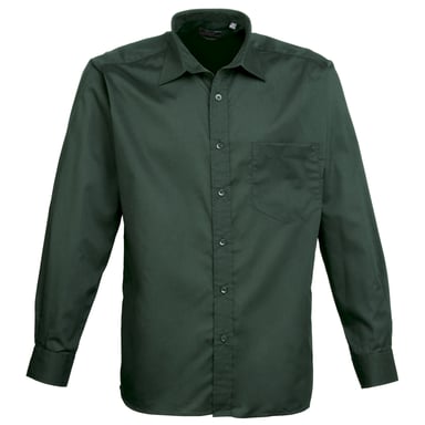 Premier Mens Premier Poplin Long-Sleeved Formal Shirt (Bottle)