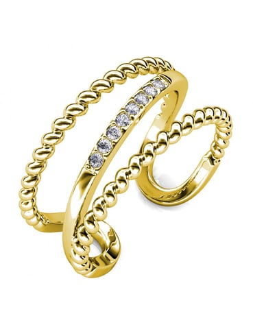 Anillo Irving - Oro y Cristal
