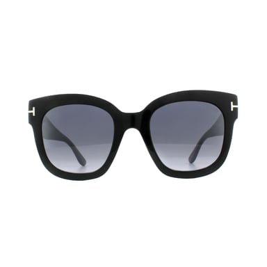 Gafas de sol Tom Ford 0613 Beatrix 01C Negro Brillante Espejo Gris Humo