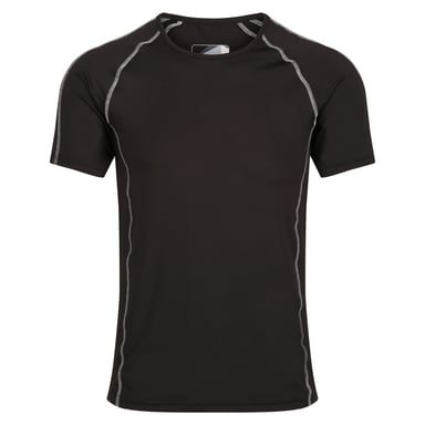 Regatta Mens Pro Short-Sleeved Base Layer Top (Black)