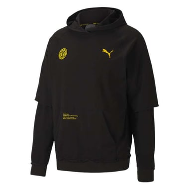 Sudadera con capucha negra para hombre Puma x Gold's Gym Raglan