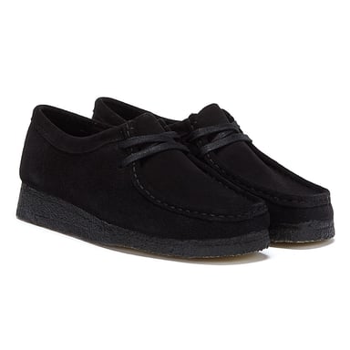 Clarks Wallabee Suede Womens Shoes - (Black)