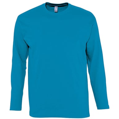 SOLS Mens Monarch Long Sleeve T-Shirt (Aqua)
