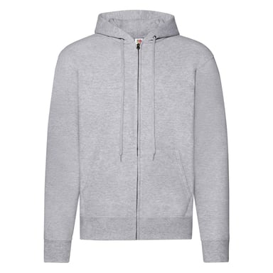 Fruit of the Loom Mens Classic Heather Zipped Hoodie (Heather Grey)
