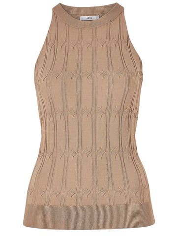 Fine Cable Knit Vest Top