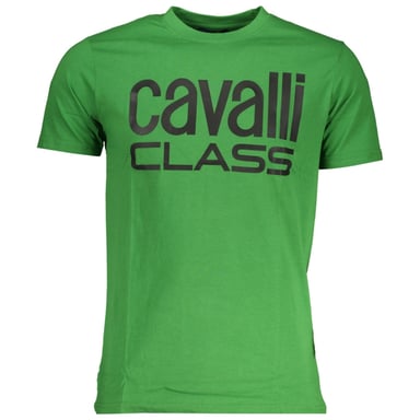 Camiseta Verde con Logo Negro Bold de Cavalli Class
