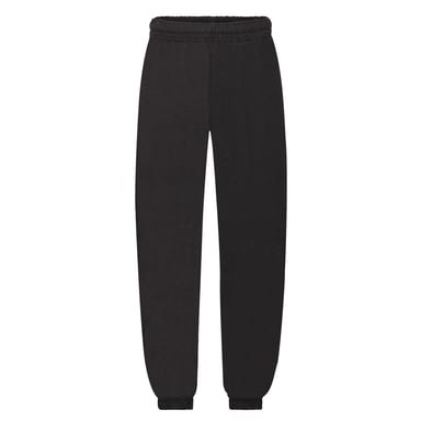 Fruit of the Loom Childrens/Kids Elasticated Hem Jogging Bottoms (Black)